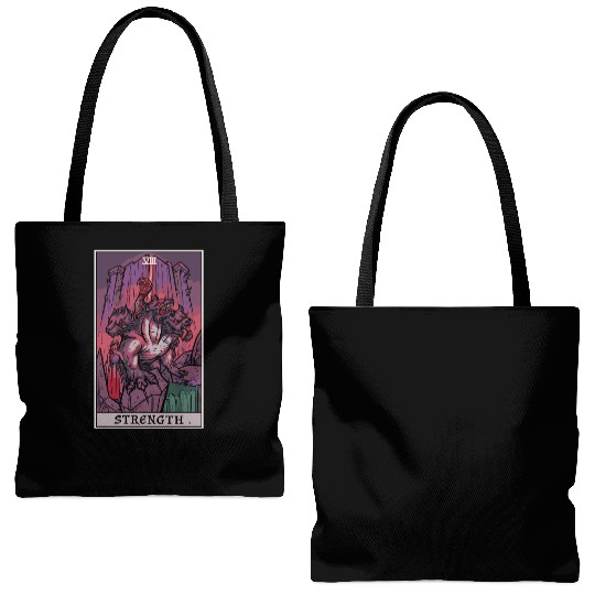 Strength Tarot Card Halloween Cerberus Greek Mytho Tote Bags (AOP)
