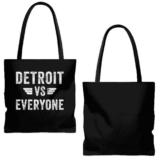 Detroit Vs Everyone Funny Michigan Tote Bags (AOP)