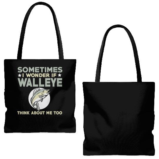 Funny Walleye Fishing Lover Tote Bags (AOP)