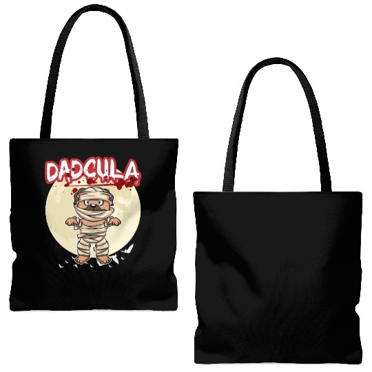 Dadcula Dracula Vampire Dad Funny Halloween Party Tote Bags (AOP)