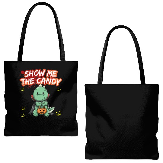 Show Me The Candy Halloween Costume Trick Or Treat Tote Bags (AOP)