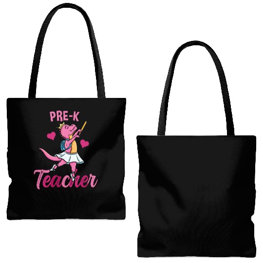 Pre-K Teacher Ballet Back To School Girls Tote Bags (AOP)