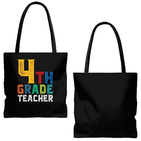 4th Grade Teacher Tote Bags (AOP)