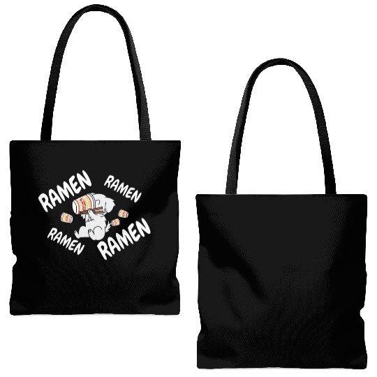 Great Pyrenees Instant Ramen Noodles Tote Bags (AOP)