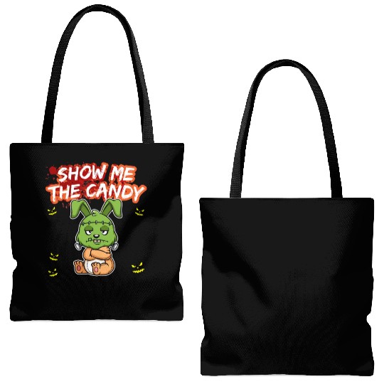 Show Me The Candy Halloween Costume Trick Or Treat Tote Bags (AOP)