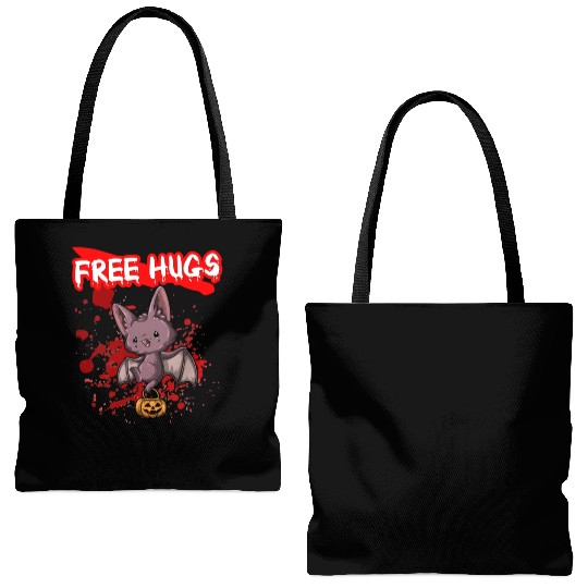 Free Hugs Halloween Sarcasm Scary Creepy Costume Tote Bags (AOP)