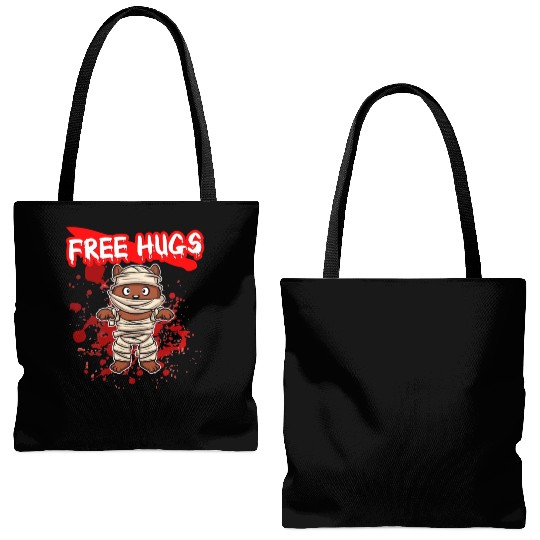 Free Hugs Halloween Sarcasm Scary Creepy Costume Tote Bags (AOP)