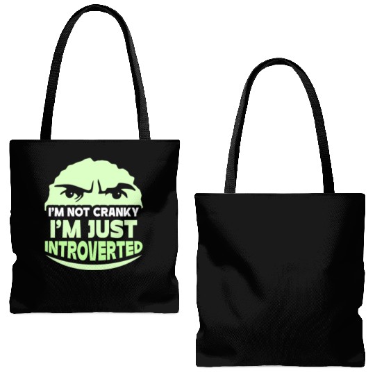 I'm Not Cranky - I'm Just Introverted Introvert Tote Bags (AOP)