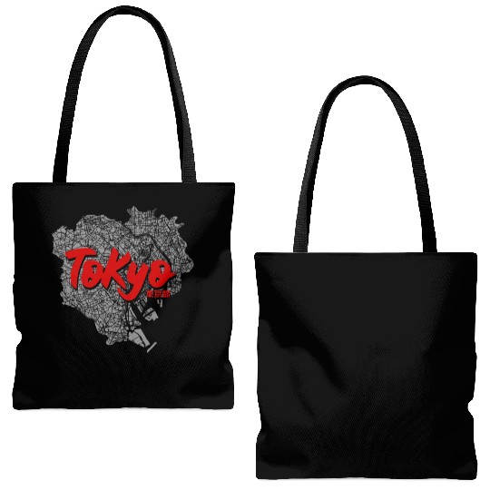 Tokyo, Japan City Map Tote Bags (AOP)