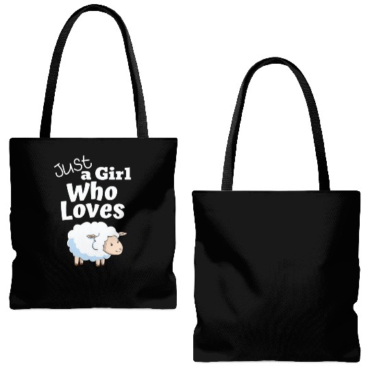 Just A Girl Who Loves Sheep Farm Animal Lover Tote Bags (AOP)