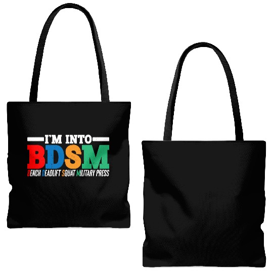 Im Into BDSM Bench Squat Deadlift Military Press16 Tote Bags (AOP)