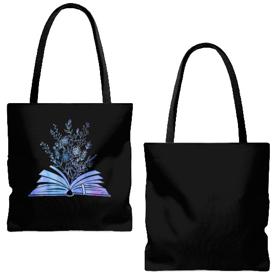 Wildflower Books Reading Women Gardening Tote Bags (AOP)