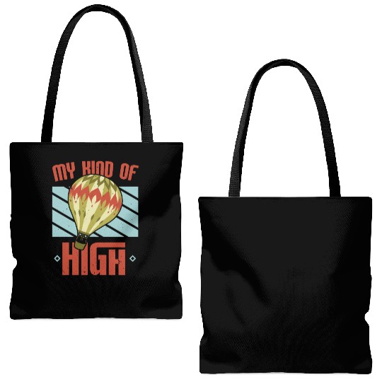 My Kind Of High Hot Air Balloon Lover Balloon Ride Tote Bags (AOP)