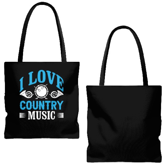 I love Country Music Tote Bags (AOP)