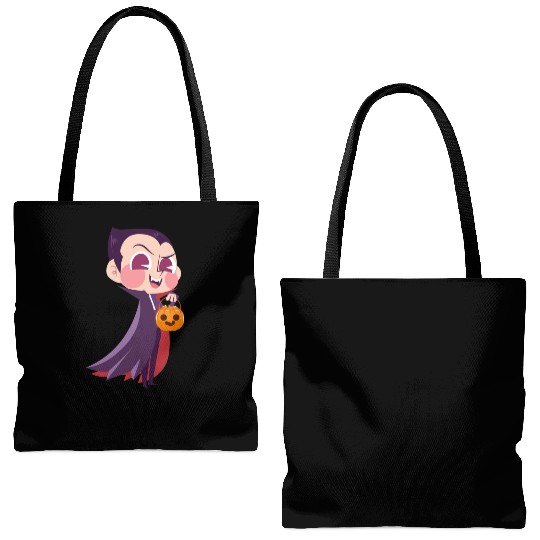 Halloween Trick or Treat with Cartoon Character Tote Bags (AOP)