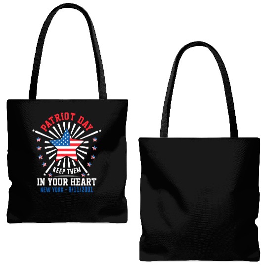 9/11 Patriot Day Keep Them in Your Heart Tote Bags (AOP)