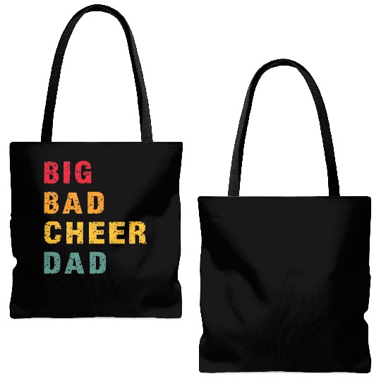 Big Bad Cheer Dad Funny Parent Father Awesome Tote Bags (AOP)