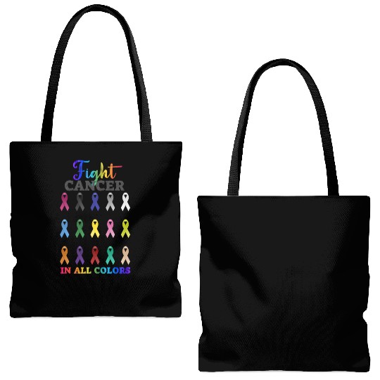 Cancer Sucks In Every Color Fighter Fight Support Tote Bags (AOP)
