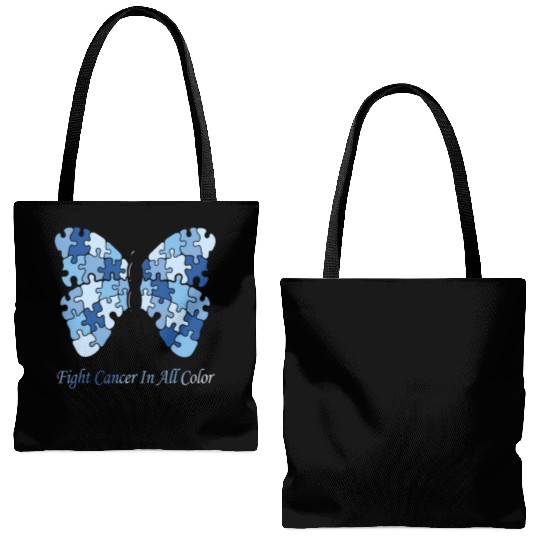 Cancer Sucks In Every Color Fighter Fight Support Tote Bags (AOP)