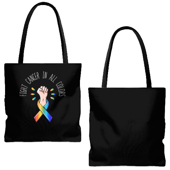 Cancer Sucks In Every Color Fighter Fight Support Tote Bags (AOP)