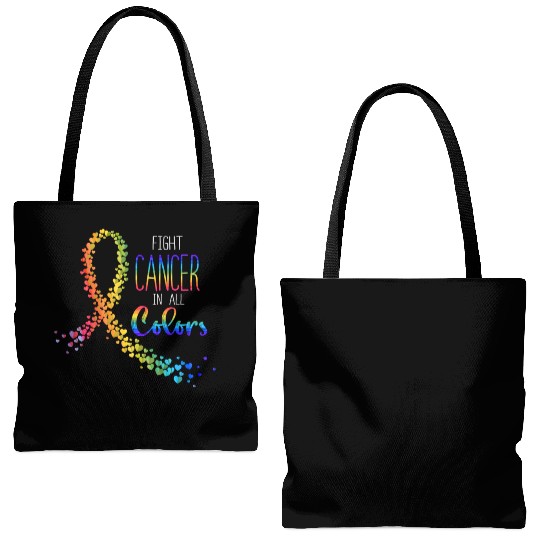 Cancer Sucks In Every Color Fighter Fight Support Tote Bags (AOP)