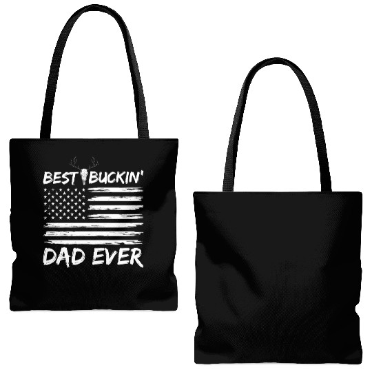 Dad Ever Tote Bags (AOP) Deer Hunting Bucking Father Gifts