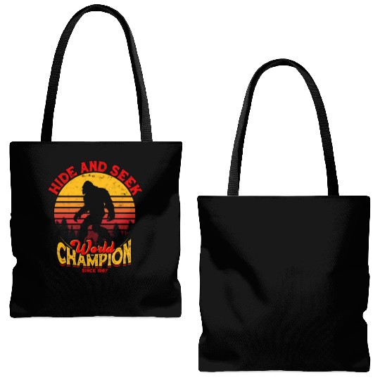 Hide and Seek World Champion Since 1967 - cryptid Tote Bags (AOP)