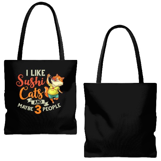 Cat Sushi Japanese Rice Roll Nigiri Bowl Maker Tote Bags (AOP)
