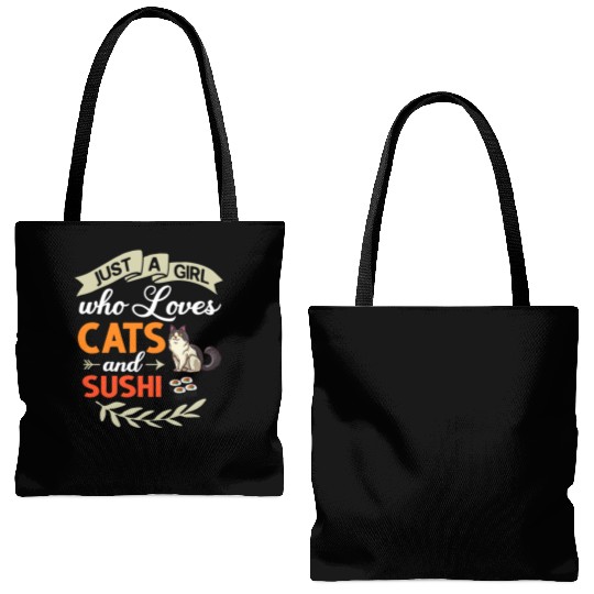 Cat Sushi Japanese Rice Roll Nigiri Bowl Maker Tote Bags (AOP)