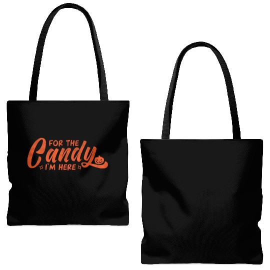 The Candy I´M Here Halloween Orange Tote Bags (AOP)