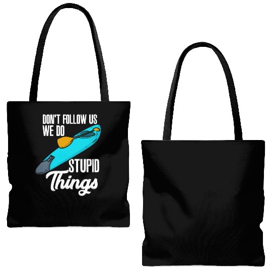 Don't Follow Us We Do Stupid Things Tote Bags (AOP)