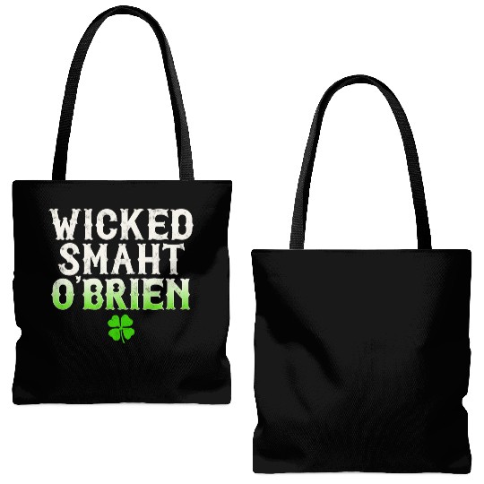 Wicked Smaht O'Brien Clan Boston Irish Slang Tote Bags (AOP)