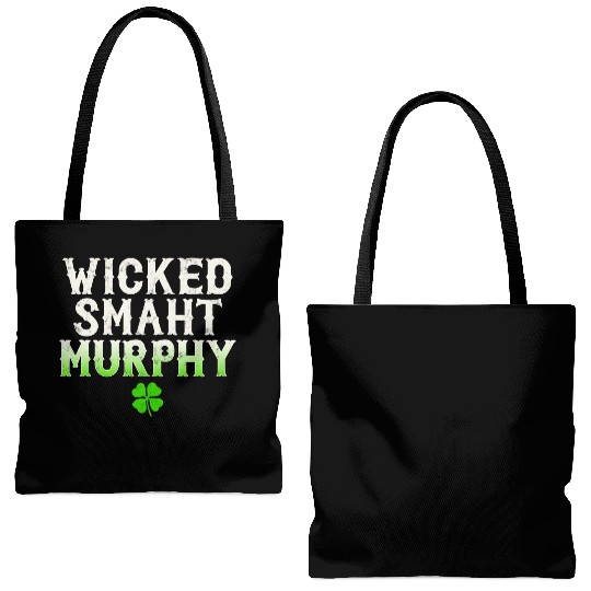 Wicked Smaht Murphy Clan Boston Irish Slang Tote Bags (AOP)