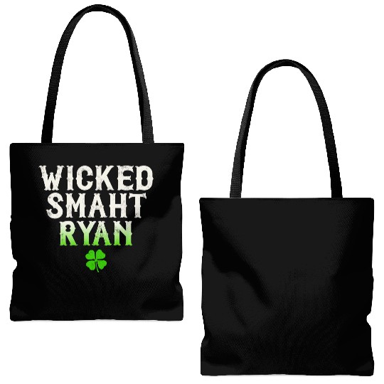 Wicked Smaht Ryan Clan Boston Irish Slang Tote Bags (AOP)
