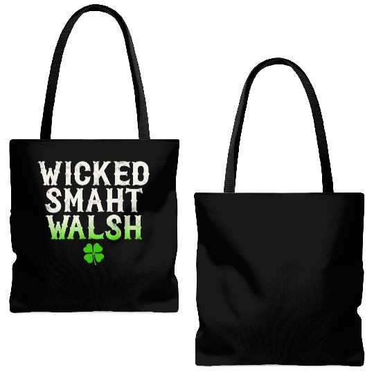 Wicked Smaht Walsh Clan Boston Irish Slang Tote Bags (AOP)