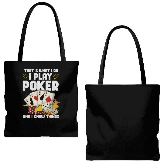 Poker Casino Poker Player Gambling Roulette Gift Tote Bags (AOP)