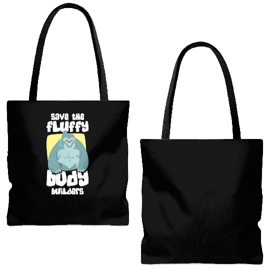 Strength Primate Chimpanzee Zoo Tote Bags (AOP)