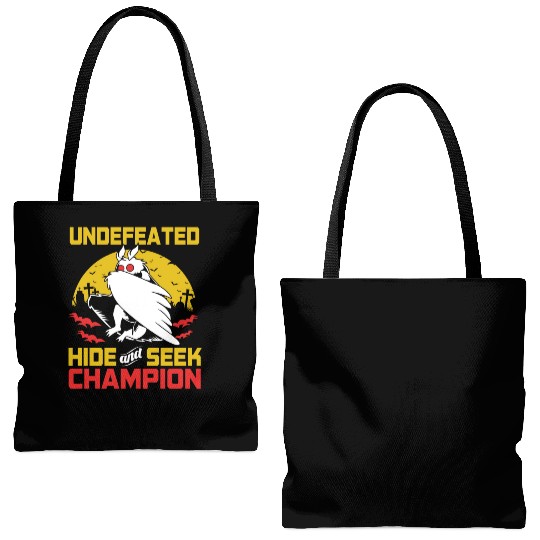 Undefeated Hide And Seek Champion Funny Mothman Tote Bags (AOP)