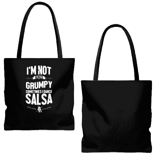 Im Not Always Grumpy Ballroom Dancer Funny Salsa Tote Bags (AOP)