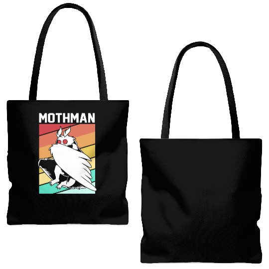 Retro Mothman Cryptid 80s Vintage Mothman Tote Bags (AOP)