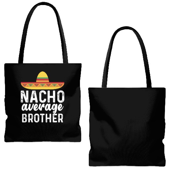 Nacho Average Brother Mexican Hat Tote Bags (AOP)