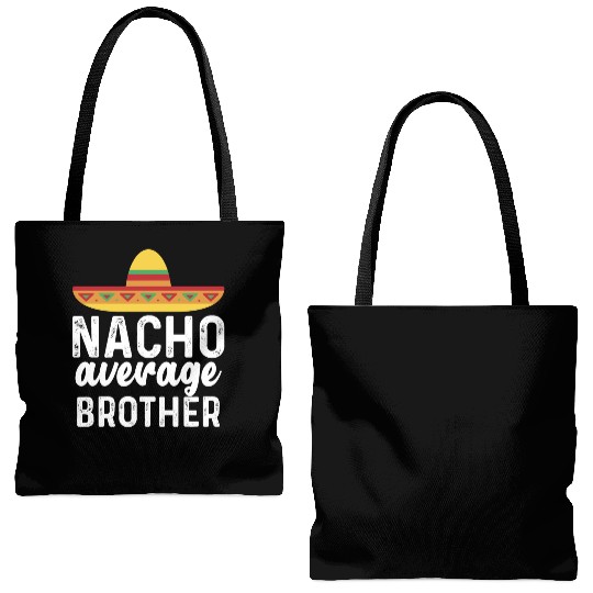 Nacho Average Brother Mexican Hat Tote Bags (AOP)