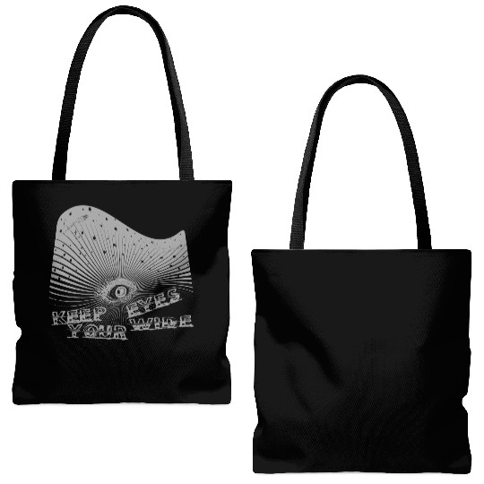 Eyes Wide Winter Come 2 The Light Grey Tote Bags (AOP)