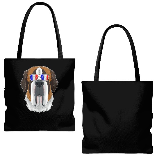 Saint Bernard France Sunglasses I French Flag Tote Bags (AOP)