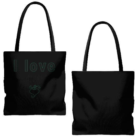 I love my mom Tote Bags (AOP)