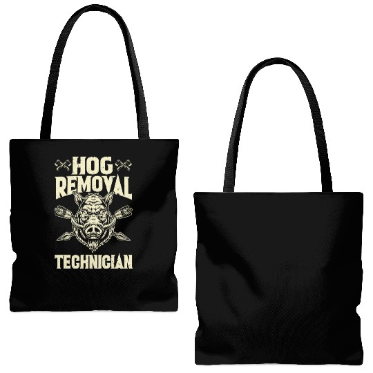 Hog Removal Technician Boar Hunting Tote Bags (AOP)
