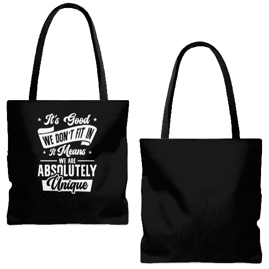 Positivity Misfits Poets Poetry Unique Uniqueness Tote Bags (AOP)