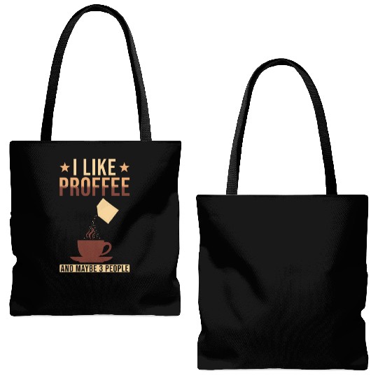 Proffee Saying Protein Coffee funny Proffee Tote Bags (AOP)