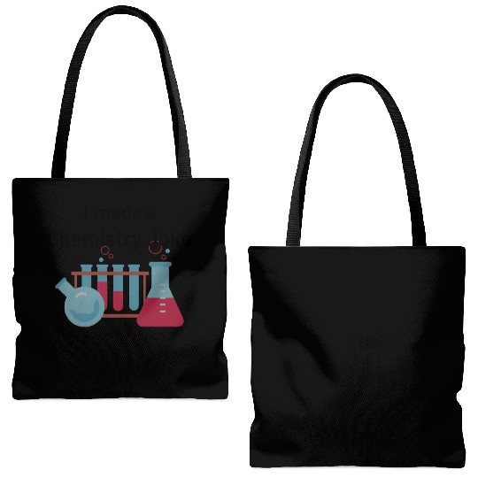 Chemistry Joke with No Reaction Tote Bags (AOP)