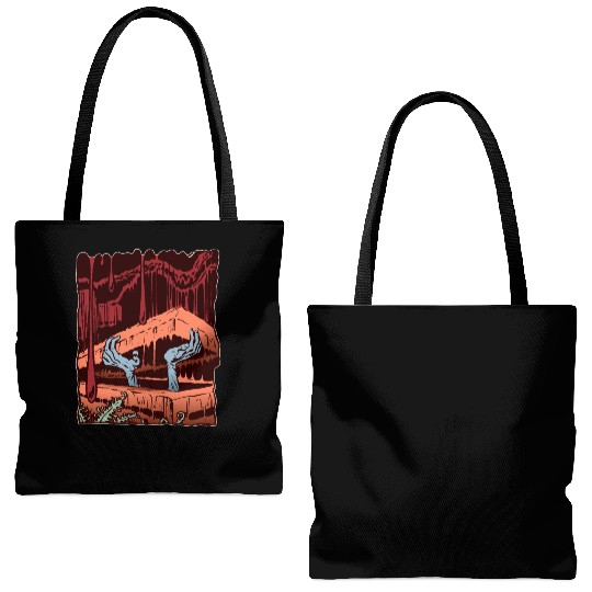 Zombie Coffin Tote Bags (AOP)